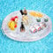 Ulikey Bandeja Inflable, Bandeja Flotante Piscina, Titular Flotante Inflable, Soporte Hinchable para Bebidas, Bebidas Frutas Posavasos Flotante Bar para Verano SPA Playa Piscina Fiesta (Transparente)