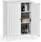 RELAX4LIFE Bathroom Floor Cabinet, Freestanding Storage Cupboard with 3-Position Adjustable Shelf, Wooden Display Sideboard Organizer Unit for Living Room Bathroom Entryway (60 x 30 x 80cm, White)