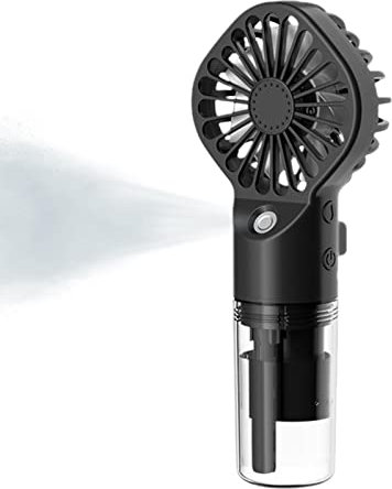 pologmase Mano - Niebla | Pulverización Mano | Nebulización Agua A Batería Mano | Camping Gear Fan Spray Humidificador Pequeño Ventilador