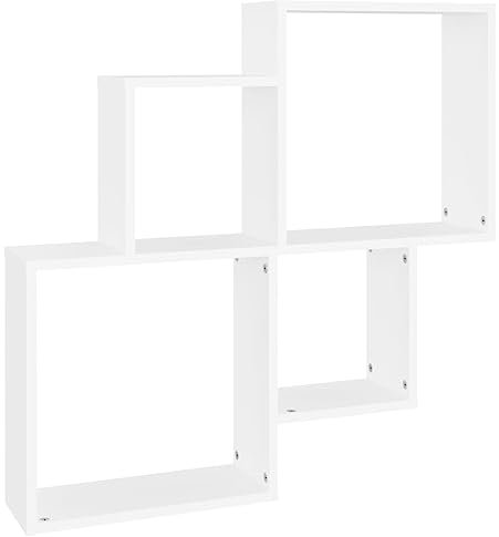 vidaXL Würfelregal Weiß 80x15x78,5 cm Holzwerkstoff