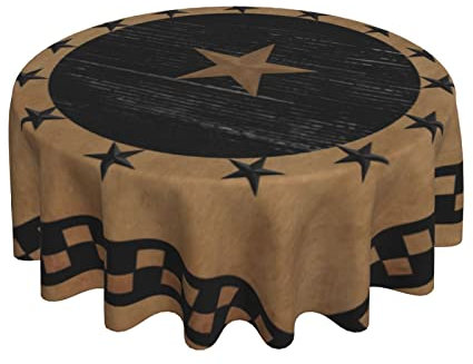 Tischdecke Primitiver Stern Pflegeleicht Wachstischdecke Wetterfeste Garten Tischdecke 152Cm Für Garten Abendessen Terrasse