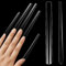 NOVO OVO Extra lange Quadratische Nagelspitzen, Super Extreme Long Tapered Square Nails, 5XL XXXXXL klare Vollständige Abdeckung wide french nails for acrylic x12 sizes