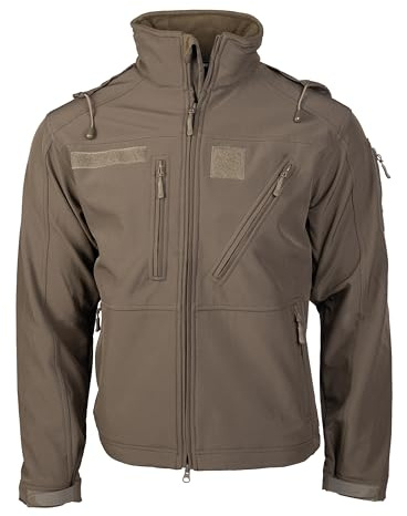 Mil-Tec Softshelljacke SCU 14 für Herren • Taktische Outdoor Funktionsjacke • Atmungsaktive, winddichte & wasserabweisende Übergangsjacke • Ideale Freizeitjacke oder Wanderjacke • Ranger Green, L
