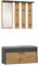 CDF Garderobe Parma | Farbe: Anthrazit - Eiche Artisan | Großer Spiegel | Kleiderbügel | Geräumiger Schuhschrank | Ideal für Diele, Flur | Praktische Ablagen | Modernes Design