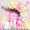 Kit Arche Ballons Rose Jaune, 135 Pcs 5/10/18 Pouces Guirlandes Ballons Marguerites, Ballons Fête D'Anniversaire Rose Pastel Jaune Blanc Orange pour Filles, Décoration Fête Prénatale Mariage
