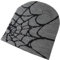 osiuujkw Modische Spinnennetz Beanie Mütze für den Winter, unverzichtbar für alle, gestrickte Beanie Mütze, Acrylfasern, Spinnennetz Mützen, Unisex, Grauschwarz