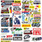 3-teiliges Sticker Motorrad Aufkleber MTB Rahmen Aufkleber Motocross Sponsoren Aufkleber Motorrad Sticker Aufkleber Quad Aufkleber für Motorräder, Rennwagen, Helme und mehr(A)