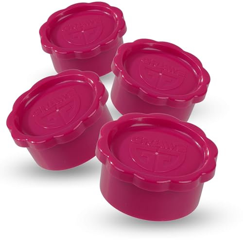 GRÄWE Deckel für Sodastream Glasflaschen Penguin und Crystal, 4er Set Flaschendeckel, absolut dichter Deckel, Pink