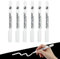 6Pcs White Marker, 1mm White Permanent Marker Pens Waterproof Quick Dry Fabric Paint Pen Acrylic Water Based Ink Pen for Rock Metal Glass Wood Fabri Tyre Painting