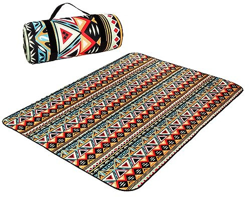 RedAeL wasserdichte Picknickdecke, extra große Outdoor-Matte für Camping, Park, Garten, Strand - maschinenwaschbar, inklusive Tragegurt - 200x200cm