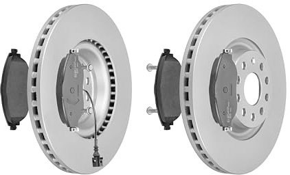 F.BECKER_LINE BREMSSCHEIBEN Ø340MM + BREMSBELÄGE VORNE FÜR VW GOLF VII SKODA