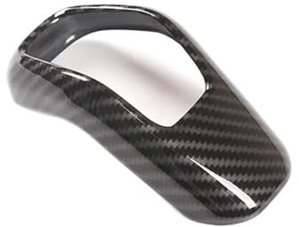 ABS Carbon Faser/Schwarz Auto Korn Getriebe Shift Kopf Abdeckung Trim Aufkleber Zubehör Für Land Für Rover Für Defender 90 110 130 2020 2021 2022 2023 Zierblende Für Die Mittelkonsole (Farbe : Kohlef