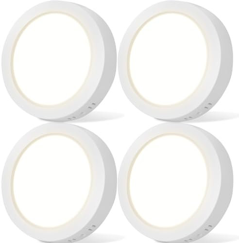 Aigostar Plafón LED Techo 12W 1350LM Lámpara de Techo LED Luz natural 4000K para Cocina Sala de Estar Dormitorio Pasillo 174 * 35Hmm, 4pcs