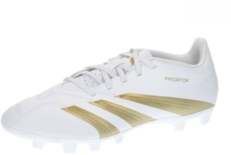 adidas Herren Fussballschuhe Predator Club FxG FTWR White/Gold Met./FTWR White 42