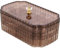 NiHome Schmuckkästchen 3 Ebenen mit Goldenem Griff – Schmuckkasten für Ohrringe, Ringe, Armbänder & Uhren，Schmuck Organizer für Damen, Schmuckaufbewahrung Vielseitig & Elegant(Tee)