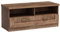 Lowboard Wohnzimmerschrank Fernsehschrank rustikal 2 Fächer Schubladen in Lefkas Eiche 118x50,5x49,5 cm