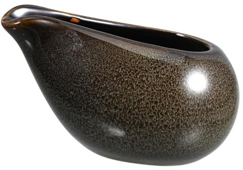 KICHOUSE Saucière Céramique avec Bec Verseur Broc Polyvalent pour Sauces Crèmes Et Condiments Design sans Anse Adapté Table Et Buffet