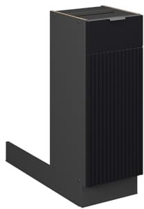 Vicco Isla de cocina Fame-Line, Rayas negras, 30 cm sin encimera