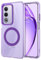 BENTOBEN Cover Magnetica per OPPO A80 5G 6.67 Pollici Custodia Protezione Completa [Compatibile con MagSafe], Case Posteriore Traslucida Opaca con Resistente ai Graffi, Viola