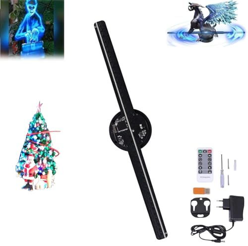 Projecteur Holographique LED 3D 16,5 - Arbre de Noël et Affichage Publicitaire pour Magasin, Bar, Fêtes et Événements (1 Set)