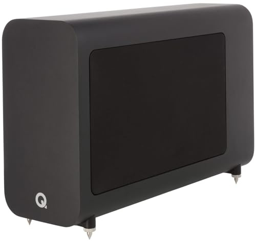Q ACOUSTICS 3060s Active Subwoofer, SATIN finish to match Q3000c & Q 5000 Speakers - Infinite Baffle Enclosure, 8 Driver, 150 Watt Amplifier - Subwoofers for Home Theatre System (Satin Black)