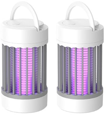 Électrique anti - moustique, lampe anti - moustique, petit et portable, sécurité à la maison - blanc. (2 pièce)