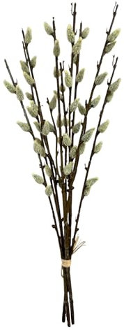 naninoa Künstlicher Weidenkätzchen-Bund 42 cm – Palmkätzchen Zweige für Frühlingsdekoration & Osterdeko – Deko Zweige für Vase & Kranz