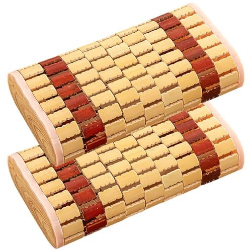 Cuscino di bambù 2 PCS, Cuscino di Sauna in Stile Cinese con Legno Cavo, Spa Traspirante per Sauna, casa e Accessori per Vapore