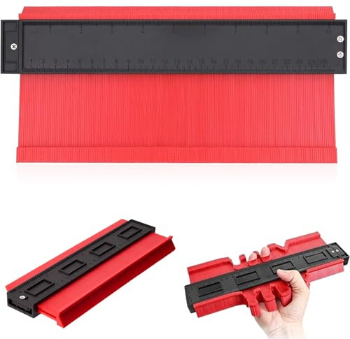 Konturenlehre, Profil-Werkzeug (25 cm), zum Messen von Formumrisswinkeln, präzises Kopieren unregelmäßiger Form-Duplikator, ein Muss für Heimwerker, Holzbearbeitung, Bodenbelag, Fliesenverlegung