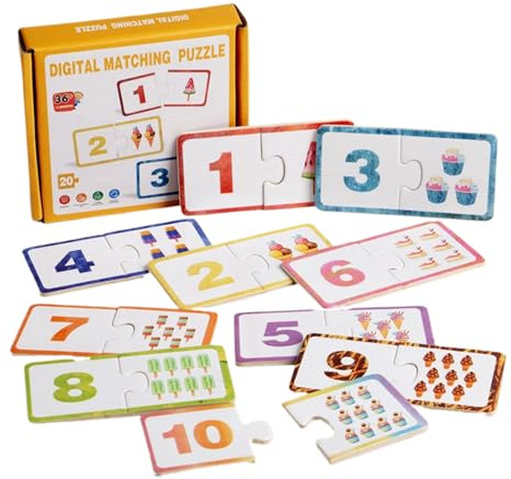 Generisch Kinderspiel Memory | Pädagogisches Holzspielzeug Für Kleinkinder | Strategisches Zahlen Farben Zuordnungsspiel Ab 3 Jahre Geburtstag Reise Camping Classroom Geschenk