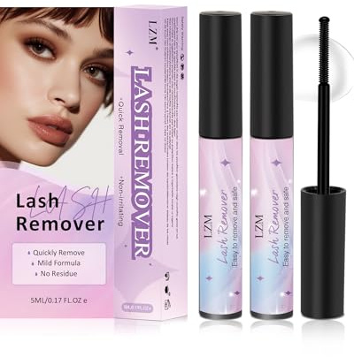 LZM Bond And Seal Lash Glue Remover 2PCS* 5ml/0.17 Fl.Oz Quickly Remove Cluster Lashes Glue Safety & Gentle Formula Eyelash Glue Remover For Individual Eyelashes