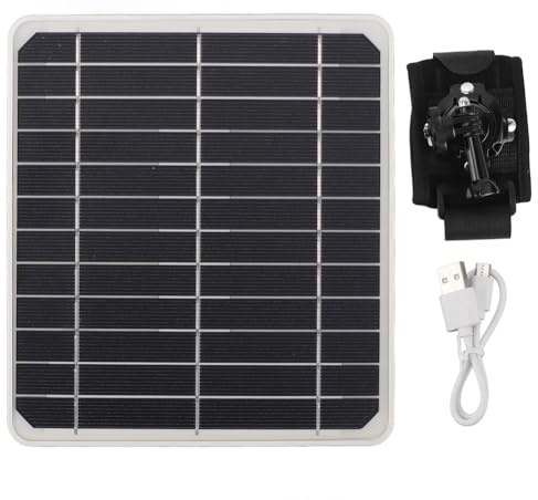 Asyduey Waterproof Solar Panel Kit 20W Portable Solar Charger with 2 USB Outdoor Battery Powered for Camping with Mounting Rack