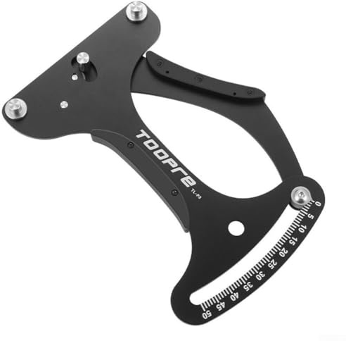 Medidor de tensión de radios de reparación de ruedas para bicicletas, herramienta de medición adecuada para radios redondos y planos (negro)