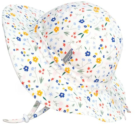 JAN & JUL Grow-with-Me Large Brim Cotton Floppy Sun Hat with UV Protection for Girls