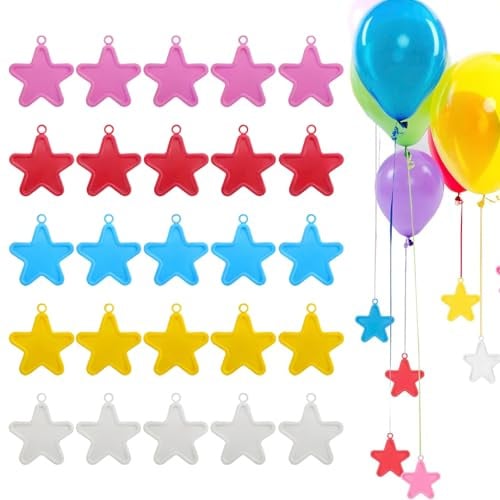 25 stycken ballongviktare, ballongvikt för heliumballonger, ballongvikter, vikter för heliumballonger, färgglada ballongvikter för bröllop födelsedagsfest dekoration