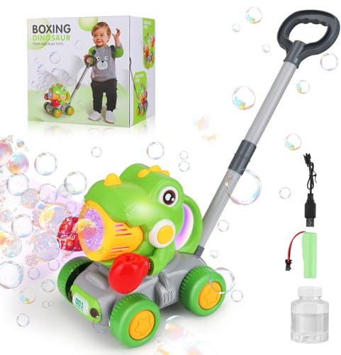 Automatic Bubble Blower Maker Portable Bubble Lawn Mower for Toddlers Bubble Machine Lawn Mower Outdoor Toys for 1 2 3 4 5 6 7 8 Years Old Boys Girls