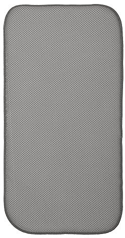 iDesign iDry tapis de sechage rapide, petit tapis égouttoir vaisselle en microfibres polyester, tapis évier épais - Gris - 46x23cm