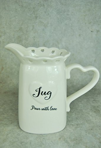 Four Seasons- Quirky French Cream Ceramic Jug Milk Juice Water Cream Flowers