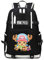 WANHONGYUE One Piece Tony Tony Chopper Anime Backpack Student Schultasche Laptop Rucksäcke Freizeittasche Reiserucksack Daypack Schwarz-2