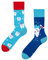 Dedoles Socken Unisex Damen Herren & Kinder Baumwolle viele lustige Designs 1 Paar Geschenk links rechts verschieden, Farbe Blau, Motiv Reine Zähne, Gr. 35-38