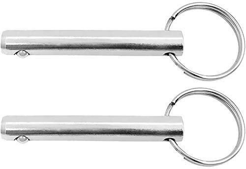 POFET 2pcs Diameter 10mm 316 Stainless Steel Quick Release Pull Ring Detent Pin, Stainless Steel Marine Hardware