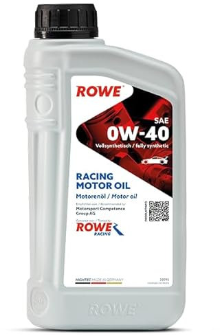 ROWE 20092 HIGHTEC RACING MOTOR OIL SAE 0W-40 - vollsynthetisches Motorenöl mit Multi-Ester-Technologie für Rennsport - 1 Liter