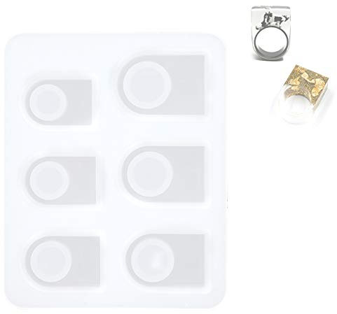 Ringsilikonform, durchscheinende Harzform für die Schmuckherstellung, DIY Schmuckformsatz, sechs Größen: 17 22 MM