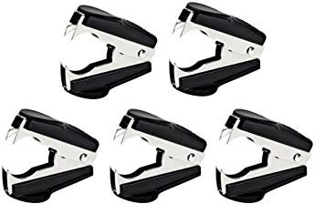 Rapid C2 - Pinza a clip in metallo, 5 pezzi, colore: Nero