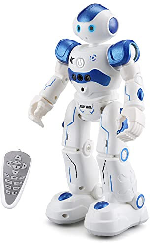 WEECOC RC Roboter Spielzeug Gestenerkennung Intelligentes Roboter Spielzeug für Kinder Kann Singen Tanzen Sprechen Weihnachten Geburtstags Geschenk (Blau)