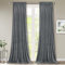 StangH Grey Curtains 108 inches Extra Long Light Blocking Door Curtains Soft Velvet Bedroom Window Curtain Panels for Villa/Hospital/Office, W52 x L108, 2 Panels