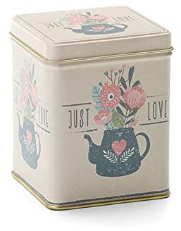 Cha Cult NEU teemando® Dose Just Love, 100 g eckig, Scharnierdeckel 9,5 x 7,5 x 7,5 cm