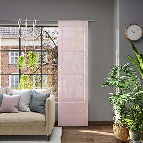 Neutex for you! Libre ECO Schiebevorhang, Gardine, Vorhang, Halbtransparent, 245 x 60 cm (H/B), 481376, Made in Europe, Oeko-Tex Standard 100, Flieder