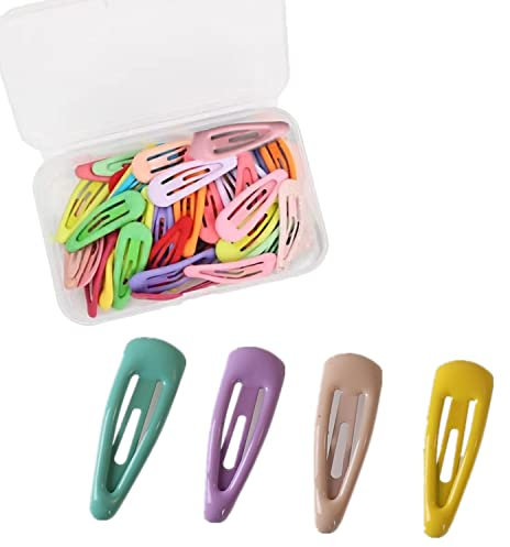 30 Pieces Candy Color Small Hair Clip Girls Baby Snap Hair Clip 3cm Metal Snap Hair Mini Clip Use for Girls Child by wenmeng