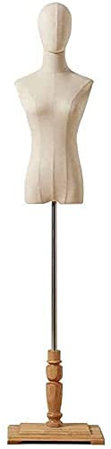 Schneider-Schaufensterpuppe weiblich männlich weiblich Schneiderpuppe mit Kopf, Erwachsener, verstellbarer Damen-Mannequin-Torso, für Hut/T-Shirt/Hochzeitskleid, Schneiderpuppe, verstellbar (Stil 1)